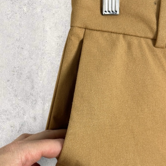 Aritzia Babaton Globe Trousers Classic Tan Womens Size 2 Pants Straight Minimal - Picture 5 of 15